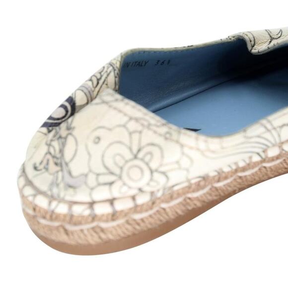 Prada Espadrille 36.5 Canvas All-over Print Flats PR-0502N-0149 - Picture 9 of 11